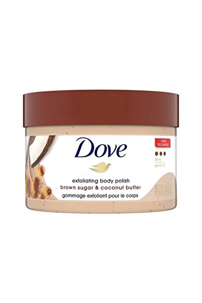 Dove (Dove) مقشر بخلاصة السكر البني وزبدة جوز الهند من دوف - 298 جرام