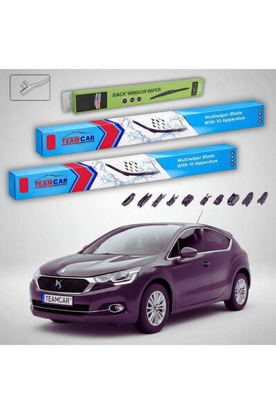 TEAMCAR Wipers Citroën DS 4 NX_ Hatchback 2015-present | Front and Rear Set F...