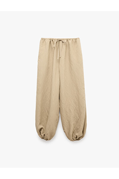 Koton Modal Fabric Tie-Waist Pocketed Balloon Fit Harem Pants