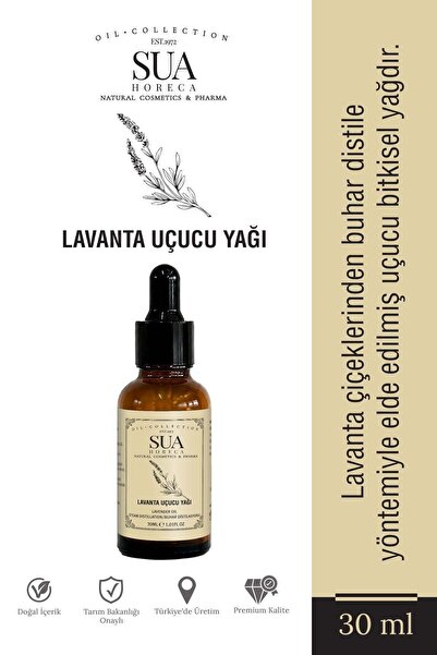 Sua Horeca Lavanta Uçucu Yağı %100 Saf Doğal Katkısız Buhar Distilasyonu 30 ml