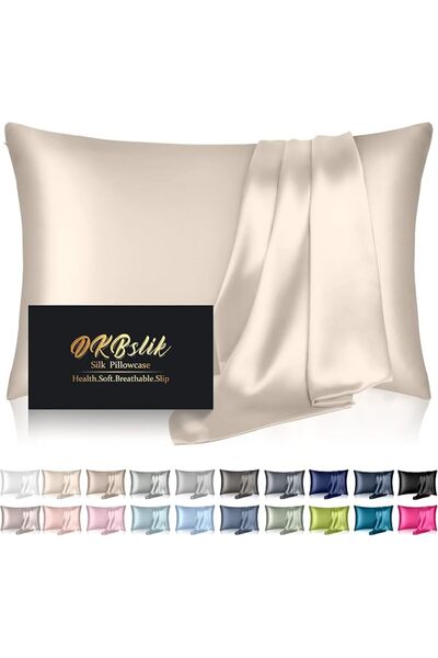 GENERAL Silk Pillowcase for Hair and Skin, Mulberry Silk Pillow Cases Queen S...