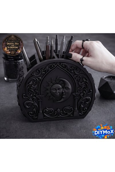DIYMaX Goth Sun Moon Makeup Organizer Desktop Organizer