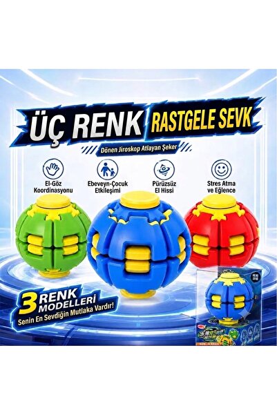 ismega Dönen Basmalı Fidget Spin Ball Rulmanlı Stres Topu Şekil Değiştiren Mekanik Döner Oyuncak İthal (Karışık Renk Gönderim)