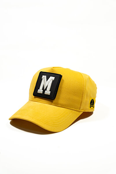 all hats قبعة قابلة للتغيير مع تفاصيل رقعة حرف M |   قبعة بيسبول بدون شبكة عل...