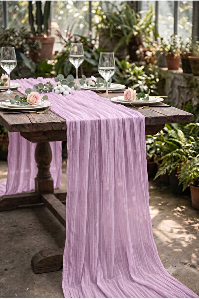 Soft Kare Bohemian Tulle Runner Tablecloth – Elegant Sophistication and Moder...