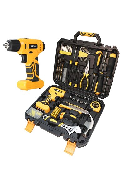 Generic ANXTECH Drill Set, Tool Kit with 8V Power Cordless Drill, Household R...