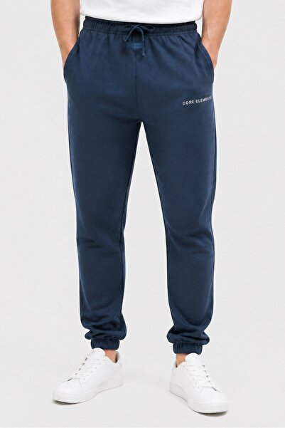Core Elements Men Regular Fit Embroidered Logo Jogger Pants, Slate Blue