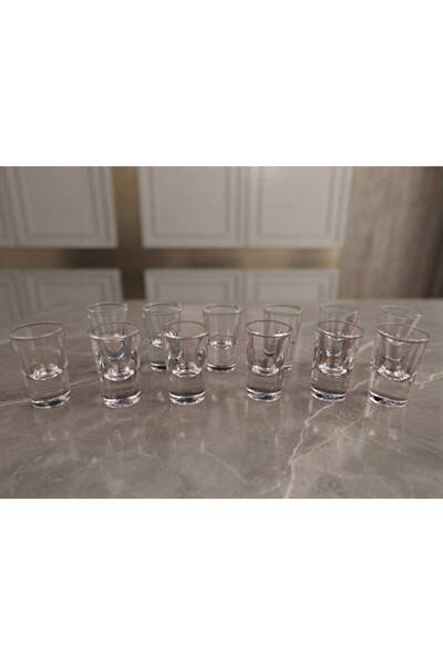 Lüks Sepeti DELIGLASS Zemzem Suyu Bardağı 10 ml 12'li Cam İkram Bardağı Şeffaf