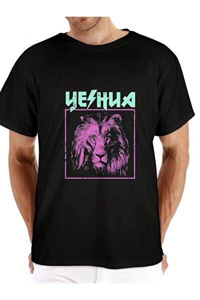 2BIR Men'S Retro Lion Graphic Tee, Made From Premium Batik, Vibrant Pink Purp...