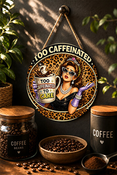Mayeka Prea cafeinat pentru a ne îngrijori Măsuță rotundă din MDF cu model le...