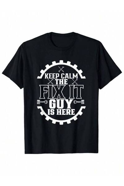 21JNRY Humorous Handyman T-Shirt Men Stay Relaxed, The Repair Expert Has Arri...