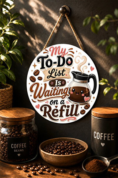 Mayeka Lista mea de sarcini așteaptă un reumplere. O masă rotundă drăguță din...