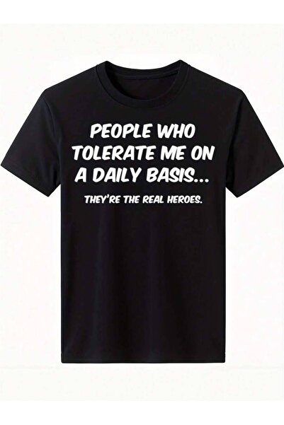 2BIR Men's Funny Sarcasm One Who Can Tolerate Me Graphic T-Shirt- Black Base ...