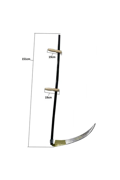 shopwave KRM Günaş Komple Tırpan - Metal Saplı 6 Parça Set - Ahşap Elcik 65 cm KRM