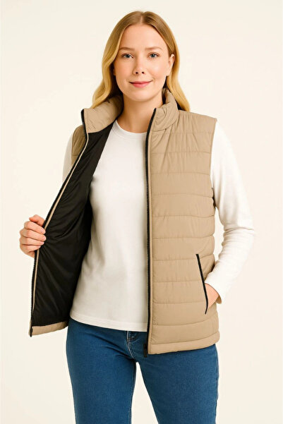 Generic Brand Inflatable Zippered Vest Water Repellent Quilted Lined Fabric w...
