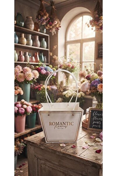 hobidaşım Romantic Flowers Özel Tasarım Çiçek Çantası
