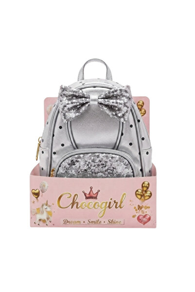 CHOCOGIRL Ruby Leather Girls' Sequin Backpack Gray