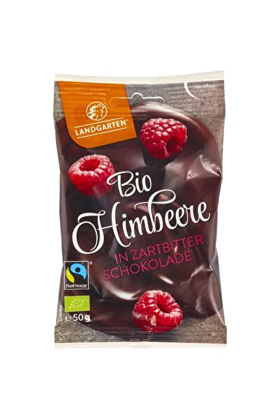 Landgarten Zmeură liofilizată învelită în ciocolată neagră, bio, fără gluten,...