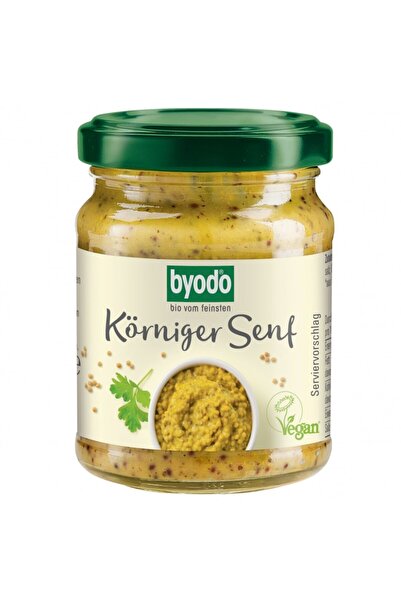 Byodo Muștar mediu cu semințe de muștar, bio, fără gluten, 125ml