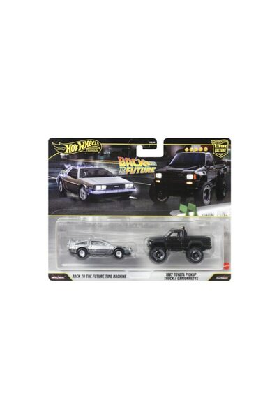 HOT WHEELS Machete auto Set de 2 Mașina a timpului din Înapoi în Viitor și Ca...