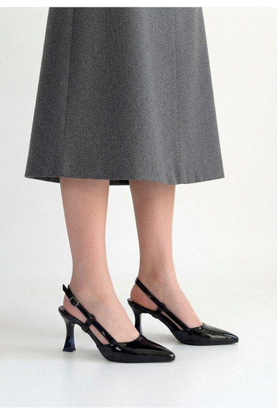 Zerenyus Hoost Premium Black Patent Leather Heeled Shoes 7.5 cm