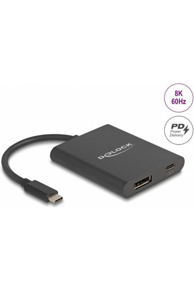 DELOCK Μετατροπέας USB Type C σε Displayport, Λειτουργία Alt DP, 8K60Hz/4K144...