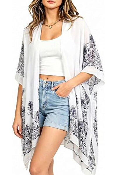 Moss Rose Women's Beach Cover up Swimsuit Kimono Cardigan with Bohemian Flora...