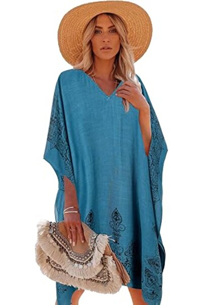 Moss Rose Women's Beach Cover up Swimsuit Kimono Cardigan with Bohemian Flora...