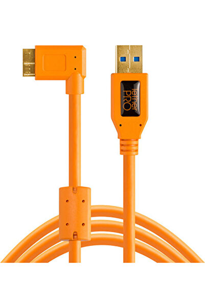 Tether Tools 4.6μ Γωνία (90 ° Καλώδιο USB 3.0 σε micro USB Πορτοκαλί (TET-CU6...