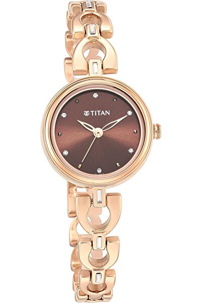 Titan ساعة كاريشما التناظرية المستديرة للنساء