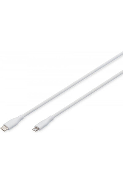 Digitus Καλώδιο USB-C σε Lightning 60W Λευκό 1μ (AK-600110-020-W)
