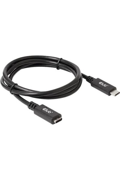 Other Καλώδιο Club3D USB 3.1 USB-C Αρσενικό - USB-C Θηλυκό 60W Μαύρο 1μ