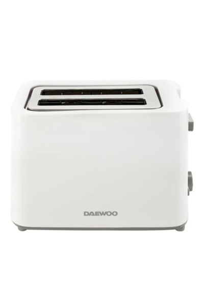 Daewoo 750W 2-Slice White Toaster with 6 Browning Levels