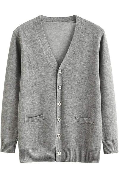 GENERAL Women's Button Down V Neck Long Sleeve Soft Knit Cardigan Sweater
