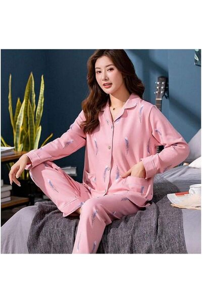 GENERAL New Fashion Ladies Pajamas Set Pajamas Ladies Cute Girls Long Sleeve ...