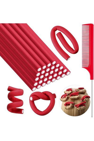 Syhood 30 Pieces Flexible Curling Rods Twist Foam Hair Rollers Soft Foam No H...