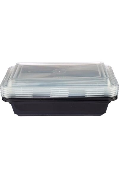 Hotpack وعاء تحضير وجبات الطعام القابل للاستخدام في الميكروويف، ذو قاعدة مستط...