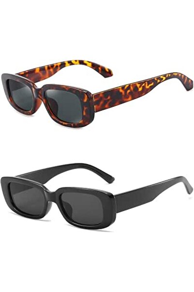 Dollger Retro Rectangle Sunglasses for Women 90’s Vintage Shades Unisex Squar...
