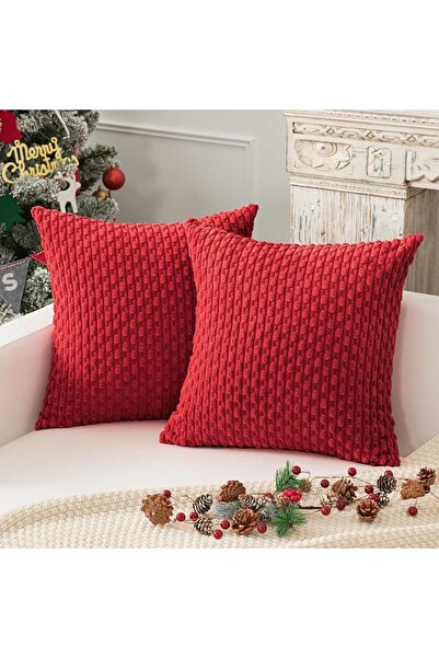K KEVIN TEXTILE 2 Packs Decorative Throw Pillow Covers 18x18 Inch for Living ...