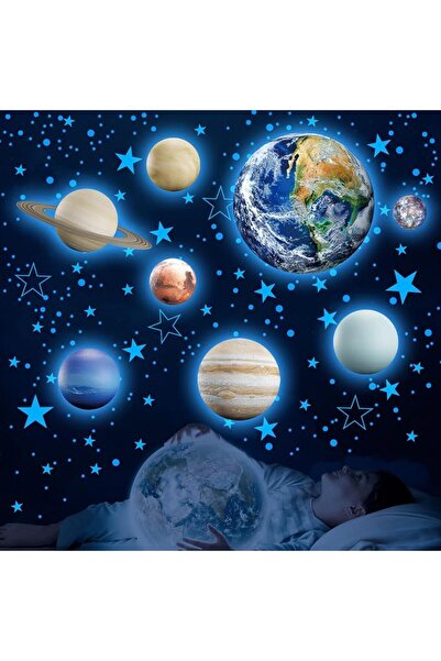Robmoda Glow in The Dark Stars The Earth Wall Decals, Solar System Wall Stick...