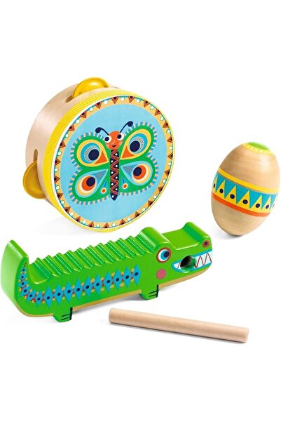 djeco Animambo - Tambourine, Maracas, Guiro Set