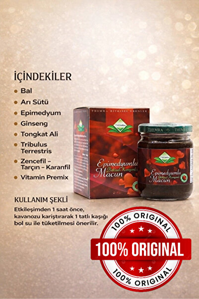 Themra Bal Ginsengli Bitkisel Karışımlı Mesir Epimedyümlü1 Atom Kuvvet Güç Pe...