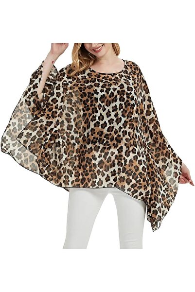 GENERAL Wiiiwish Women's Loose Solid Long Batwing Sheer Chiffon Caftan Wrap P...