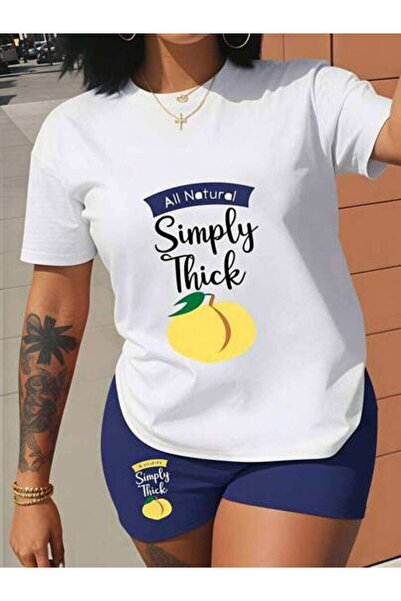 23ERVA Women's Simply Thick Peach Design, Pure Cotton T-Shirt, Summer Wear, C...