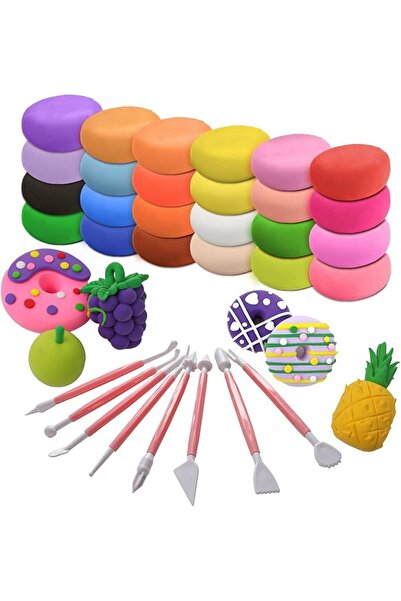 NALACAL Modeling Clay Kit, 24 Colors, with 8 Sculpting Tools, Magic Foam Clay...