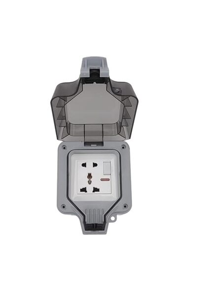 LJCM Outdoor Waterproof Socket Box, EU Waterproof Socket Box Weatherproof for...