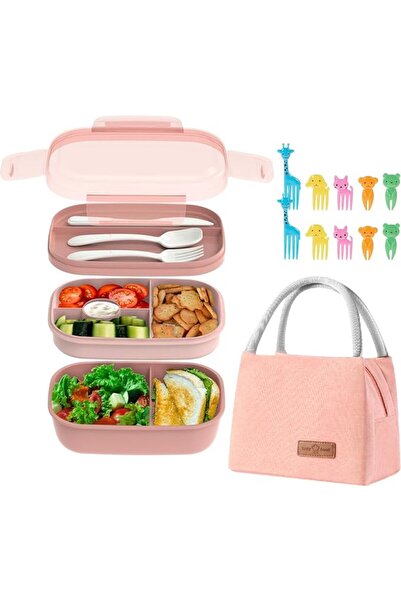 GENERAL Mylindde Bento Box, Stainless Steel Double Layer Lunch Box, Leakproof...