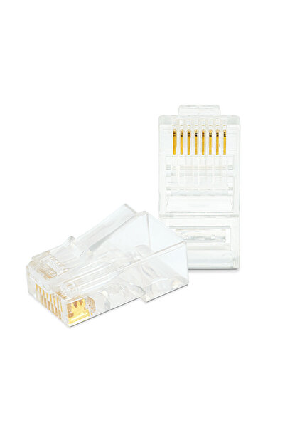 Alista Home Mufă RJ45 8P8C CAT6 pentru cablu UTP, conector de rețea cu contac...