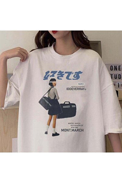 DEEFWEAR Mi̇ngalondon March Iddeverray White Unisex Oversize T-Shirt