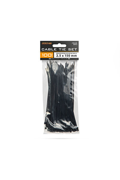 Alista Home Plastic Cable Ties, 150x2.5 mm, Self-Locking Nylon, Black, 100 pcs